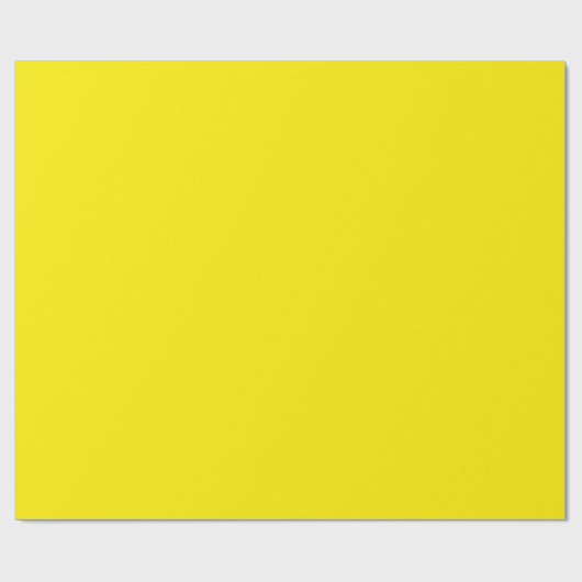 Papier Cadeau Couleur uni jaune canari (Plat)