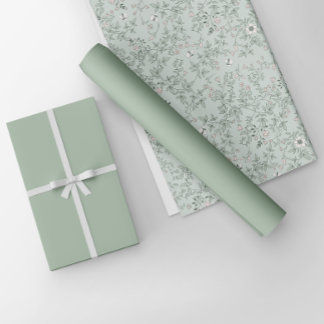 Papier Cadeau Couleur uni minimaliste verte Sage