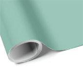 Papier Cadeau Couleur uni vert pastel Amazonite (Coin rond)