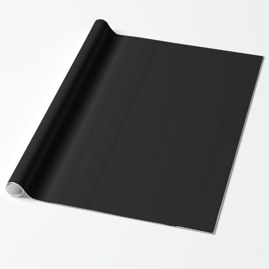 Papier Cadeau Couleur unie : Noir (Déroulé)
