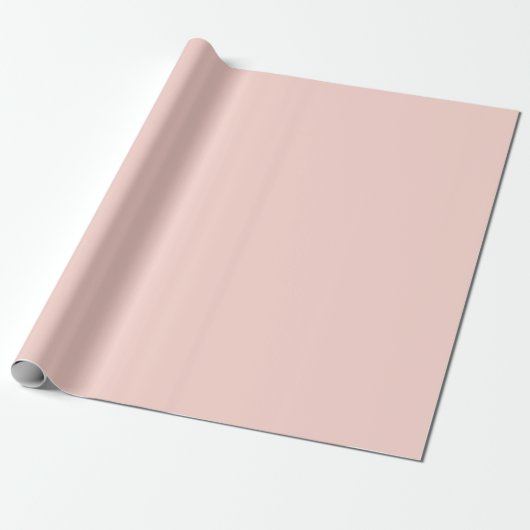 Papier Cadeau Couleur unie rose pâle blush (Déroulé)