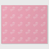 Papier Cadeau Couleur unie Rose pastel - Cadeaux de mariage Mr & (Plat)