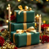 Papier Cadeau Couleur verte de fête #325513