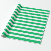 Papier Cadeau Couleur verte rayée (Déroulé)