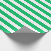 Papier Cadeau Couleur verte rayée (Coin)