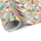 Papier Cadeau Couleurs Abstraites or (Coin rond)