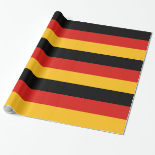 PAPIER CADEAU COULEURS ALLEMANDES DE DRAPEAU