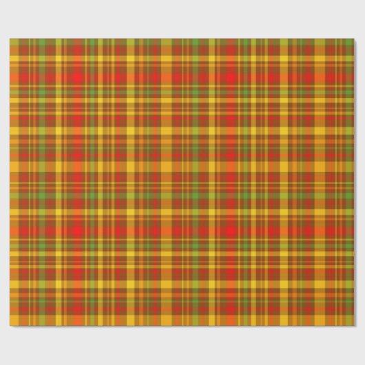 Papier Cadeau Couleurs automnales Rustique Plaid Motif (Plat)