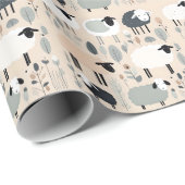 Papier Cadeau Couleurs beiges mignonnes Pastel (Coin rond)