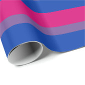 Papier Cadeau Couleurs bisexuelles de drapeau de LGBT (Coin rond)