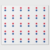Papier Cadeau Couleurs bleu rouge blanc Couleurs Pois Motif (Plat)
