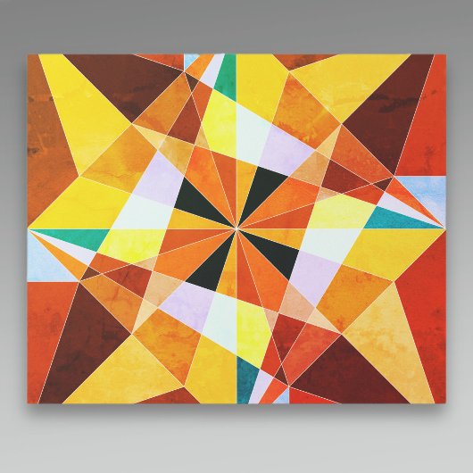 Papier Cadeau Couleurs chaudes Cool formes géométriques angulair