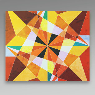 Papier Cadeau Couleurs Chaudes Formes Géométriques Angulaires Fr