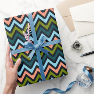 Papier Cadeau Couleurs Chevron