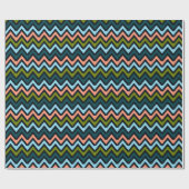 Papier Cadeau Couleurs Chevron (Plat)