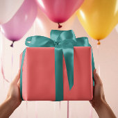 Papier Cadeau Couleurs classiques - Rouge doux - Rouleau solide