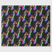 Papier Cadeau Couleurs dans le noir (Plat)