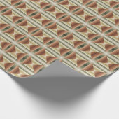 Papier Cadeau Couleurs D'Art Motif Brown, Vert Et Tan (Coin)