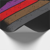 Papier Cadeau Couleurs de ceinture karaté Silhouette (Coin)