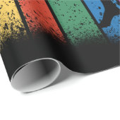 Papier Cadeau Couleurs de ceinture karaté Silhouette (Coin rond)