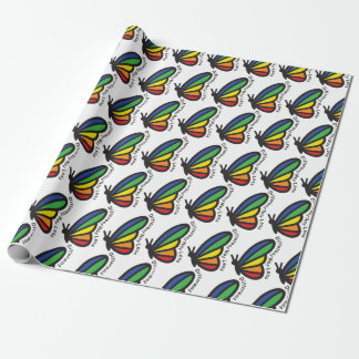 Papier Cadeau Couleurs de fierté de l'autisme Papillon coloré Di