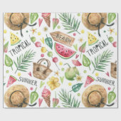 Papier Cadeau Couleurs de fille plage détente (Plat)