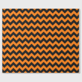 Papier Cadeau Couleurs de l'école Chevron Cadeau Wrap-Orange et  (Plat)