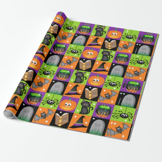 Papier Cadeau Couleurs d'Halloween (Déroulé)