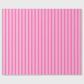 Papier Cadeau Couleurs DIY Stripes inégales SV Rose chaud Blanc (Plat)