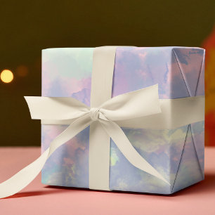 Papier Cadeau Couleurs douces Aquarelle rose Lilac-Bleu