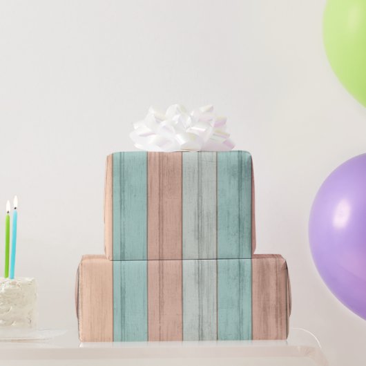 Papier Cadeau Couleurs du bois de plage (Cadeaux de fête)