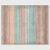 Papier Cadeau Couleurs du bois de plage (Plat)