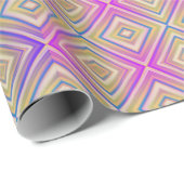 Papier Cadeau Couleurs Du Motif Diamant Alternative Rainbow (Coin rond)