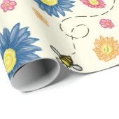 Papier Cadeau Couleurs du ressort (Coin rond)