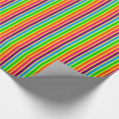 Papier Cadeau Couleurs Enfants Fous 09-Striped Enveloppement Cad (Coin)
