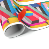 Papier Cadeau couleurs géométriques (Coin rond)