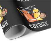 Papier Cadeau Couleurs gratuites Funny Paint Pun Dark BG (Coin rond)