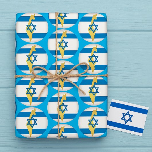Papier Cadeau Couleurs Nationales D'Israël