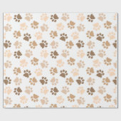 Papier Cadeau Couleurs neutres des pattes de chat (Plat)