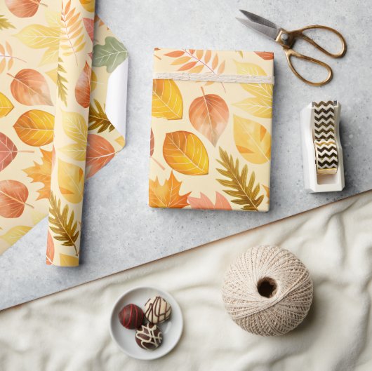 Papier Cadeau Couleurs Pastel d'Automne (Artisanat)