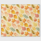 Papier Cadeau Couleurs Pastel d'Automne (Plat)