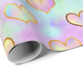 Papier Cadeau Couleurs Pastel Douces Avec Papier D'Enveloppement (Coin rond)