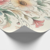 Papier Cadeau couleurs pastel floral art (Coin)
