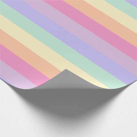 Papier Cadeau Couleurs pastel mignonnes rose jaune bleu violet r (Coin)