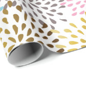 Papier Cadeau Couleurs pastel motif de starburst abstrait (Coin rond)