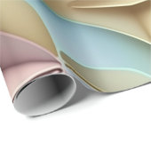 Papier Cadeau Couleurs pastel motif effet 3D (Coin rond)