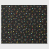 Papier Cadeau Couleurs personnalisées de point rétro atomique de (Plat)