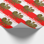 Papier Cadeau Couleurs polonaises de drapeau avec l'enveloppe de (Coin)