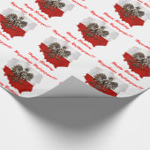 Papier Cadeau Couleurs polonaises et carte de drapeau avec (Coin)