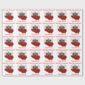 Papier Cadeau Couleurs polonaises et carte de drapeau avec (Plat)